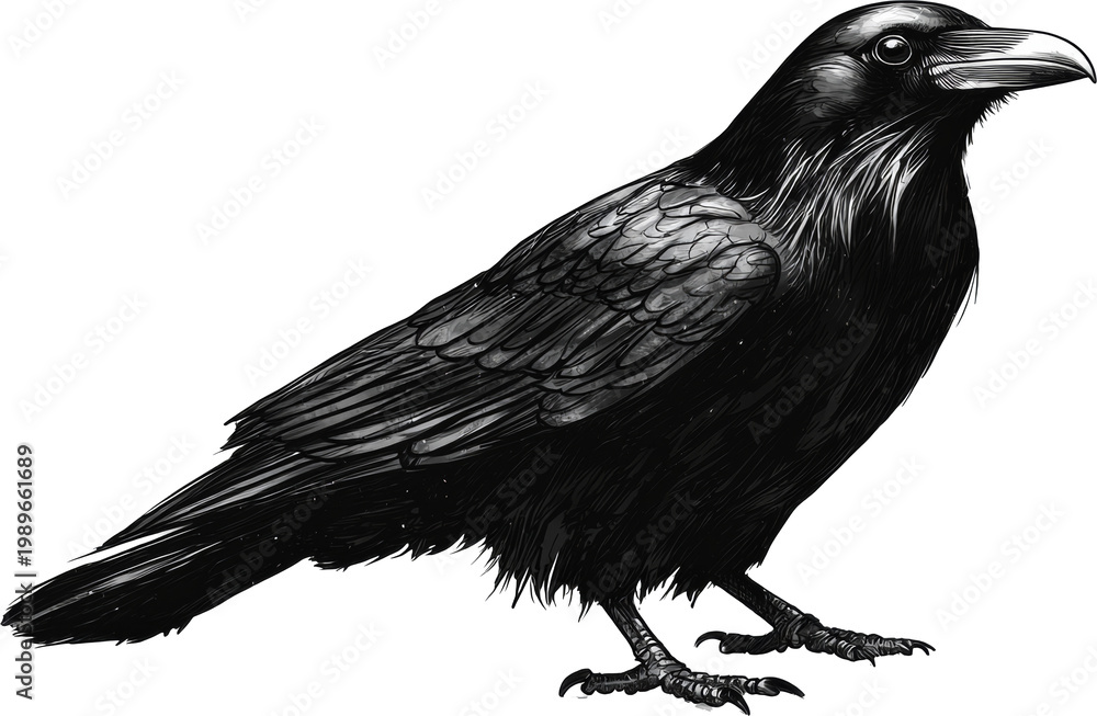 Obraz premium crow illustration 