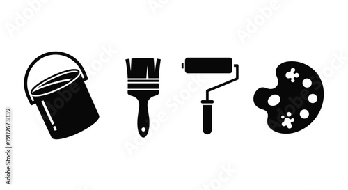 Painting tools for artistic creation.