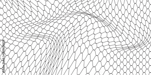 Curved net pattern. Seamless design for sportswear or equipment like soccer goals, volleyball nets, basketball hoops, hockey nets, and athletic gear. white background