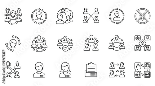 Web3 Ethereum and Blockchain Technology Line Icon Set