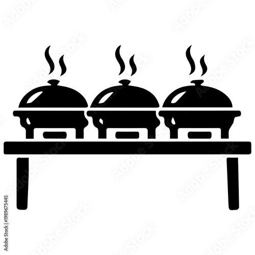 Please help yourselves to the buffet table signage icon with transparent background food service symbol
