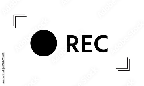 Recording signal icon vector illustration on white