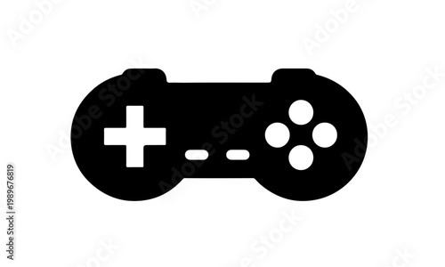 Classic video game gamepad vector icon illustration