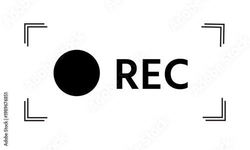 Recording vector graphic icon for video production