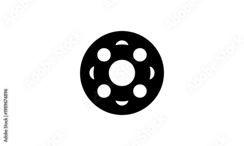 Circular gear cogwheel industrial vector icon illustration