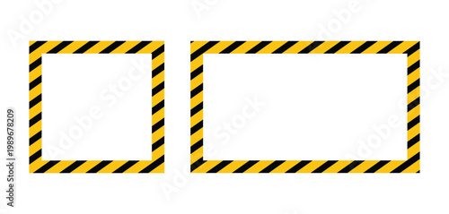 Foto Yellow black hazard stripe frames