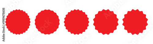 Set sunburst badges. Set of vector starburst, sunburst badges. Simple flat style vintage labels, stickers. Collection star label. Different starburst isolated on white background.
