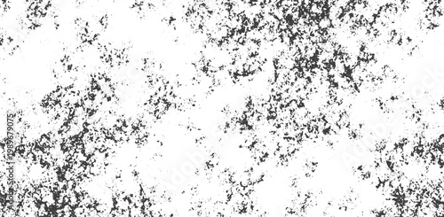 Black and White Grunge Distressed Vector Texture Background with Gritty Speckled Grain for Design Overlay