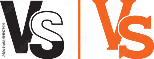 Versus VS letters logo vector illustration for competition comparison and sports battle graphic