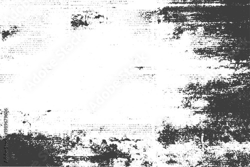 Distressed Newspaper Grunge Texture Vector Background with Vintage Worn Paper Effect