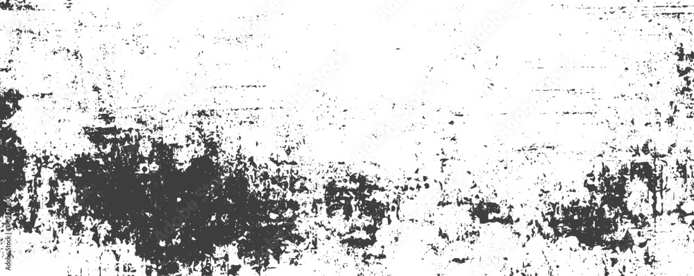 Obraz premium Grunge Texture Vector Background with Distressed Black and White Weathered Pattern for Industrial Graphic Design Banner