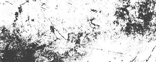 Black and White Distressed Grunge Texture Background Vector for Vintage Design