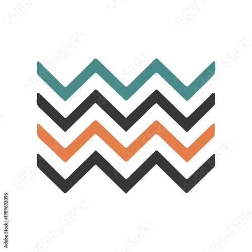 Abstract Zigzag Pattern Design