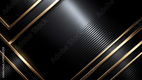 Luxury black carbon fiber background, elegant dark geometric texture with gold metallic lines, premium corporate backdrop for high-end branding