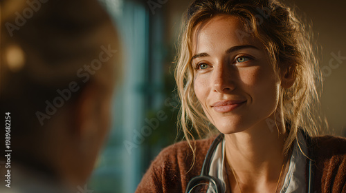 Patient and doctor at desk with support, healthcare at checkup. Female doctor and patient with consultation for medical healthcare service in hospital