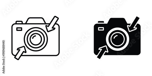 Comparison of a traditional camera and a modern digital camera interface design