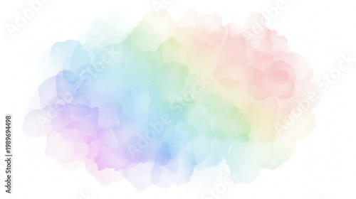 Soft pastel watercolor wash background with rainbow gradient