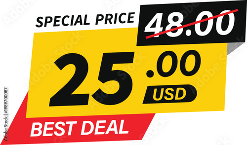 Modern before and after price sale banner with huge discount price tag, cross price, For icon, logo, sign, symbol, stamp, button. Vector illustration