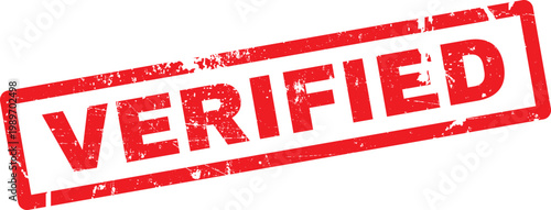 Verified stamp on white background for authentication purposes