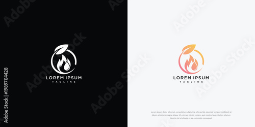 Fire and Leaf Logo Design