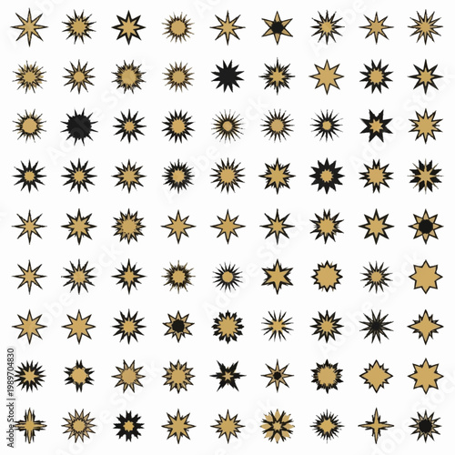 Collection of Starburst Icons and Symbols.