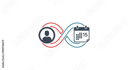 Person Profile Calendar Icon Symbol.