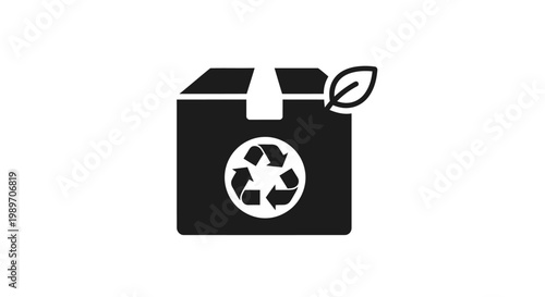 Recycling Symbol on Black Box.