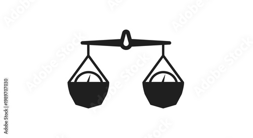 Scales with two empty baskets.