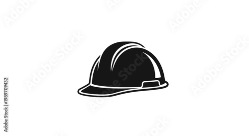 Black Hard Hat Safety Helmet.