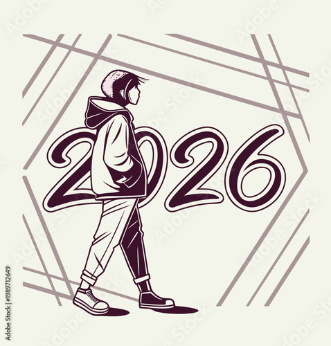 vector illustration of a dancing couple dancing