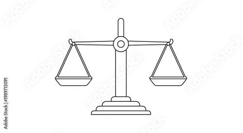Scales of justice balance symbol.