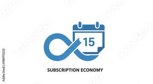 Subscription economy service icon model.