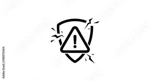 Warning sign with exclamation mark symbol.