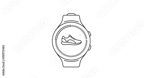 Watch with running shoe design.