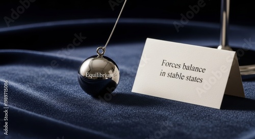 Pendulum demonstrating equilibrium on a textured surface