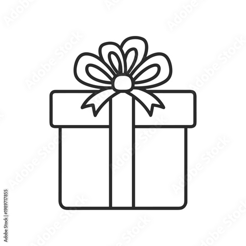 A neatly wrapped gift box adorned with a decorative bow on top