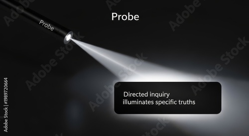 Probe Emitting Light Beam of Inquiry