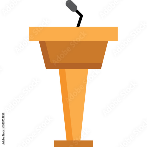Political Speech Podium Microphone Icon