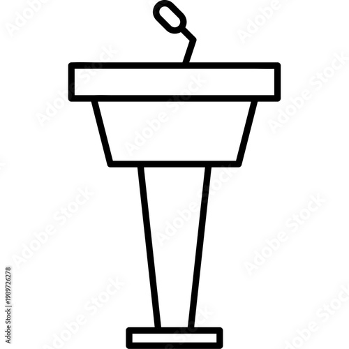 Political Speech Podium Microphone Icon