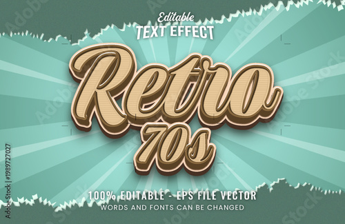 Vintage editable text effect free vector	