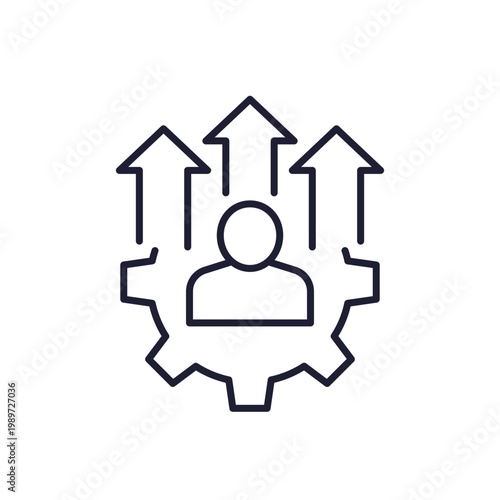 improve skills icon, line design on white