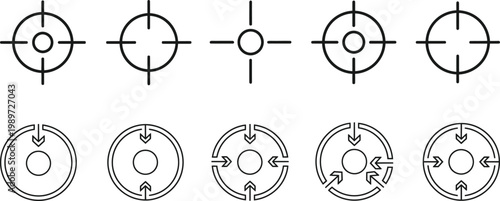 Optical sight reticles crosshairs and dot variations