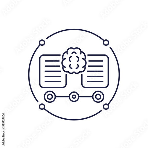 smart contracts icon in line design
