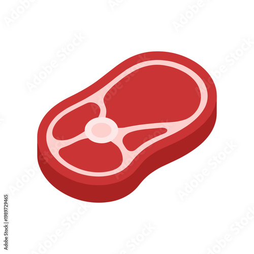 Cross-section view of a cooked beef steak showcasing internal muscle structure