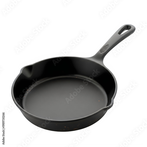 Cast iron skillet with handle isolated on transparent background transparent background