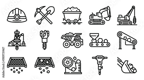 Mining Industry Equipment and Tools.