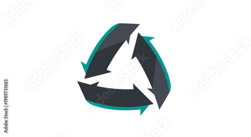 Recycling symbol made of arrows.