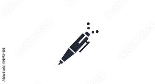 Pen writing on paper surface.