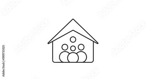 Family Inside a Simple House.