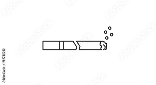 Cigarette with smoke coming out end.